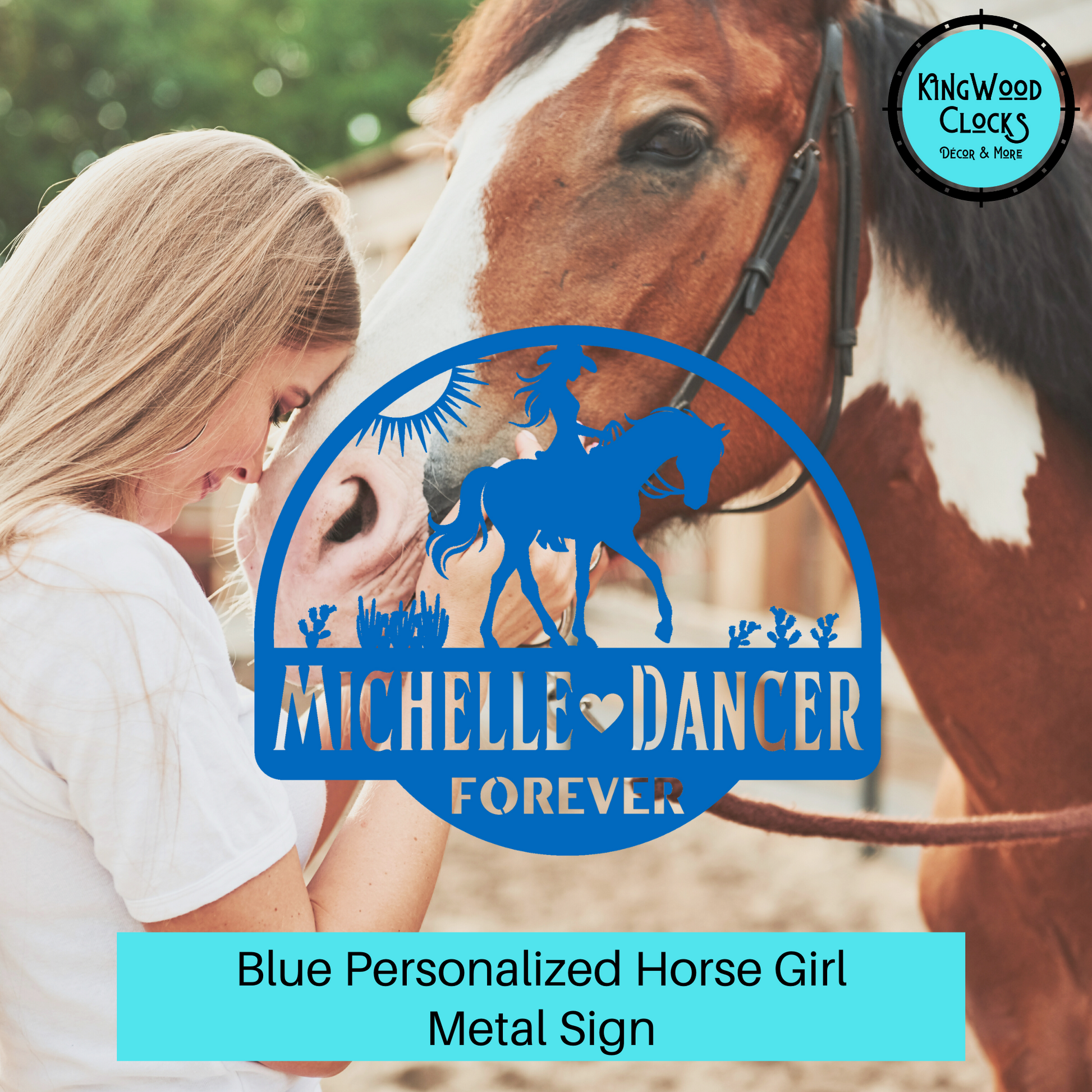 Personalized Horse Girl Metal Sign