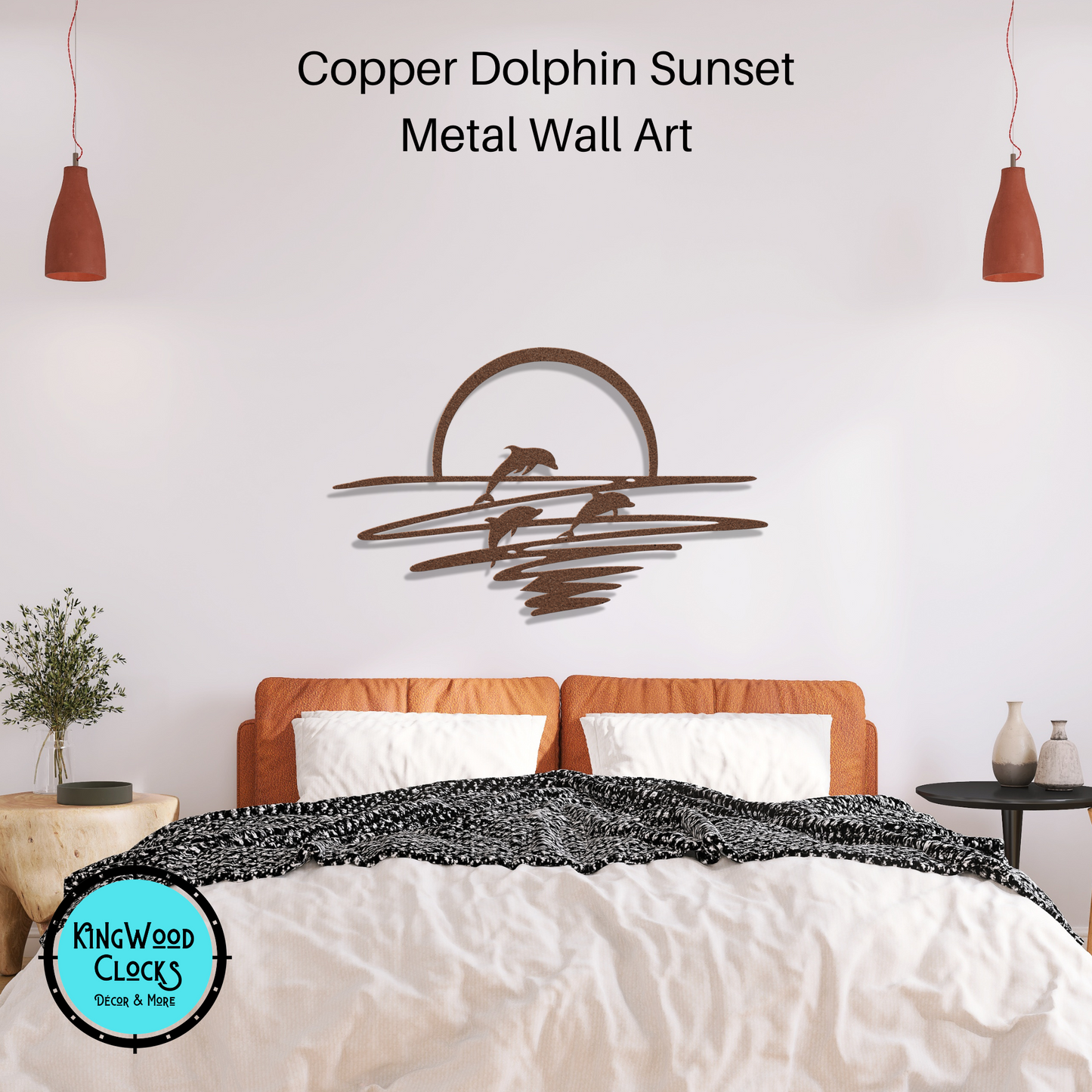 Dolphin Sunset Metal Wall Art, Ocean Decor, Destination Wedding Gift, Anniversary Gift For Couples, Coastal Beach House Wall Hanging Artwork