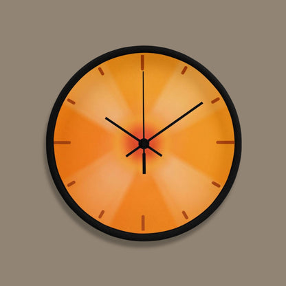 Orange Gradient Ombre Wall Clock