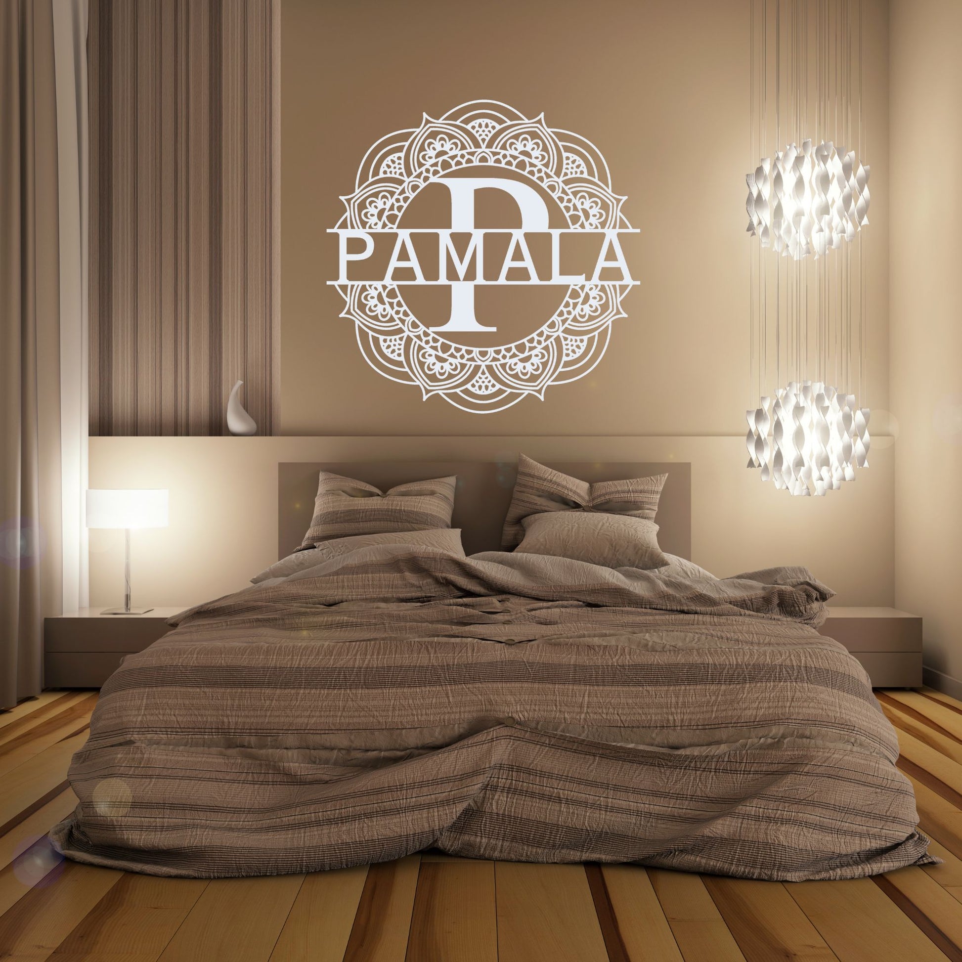 Personalized Mandala Monogram Metal Wall Art