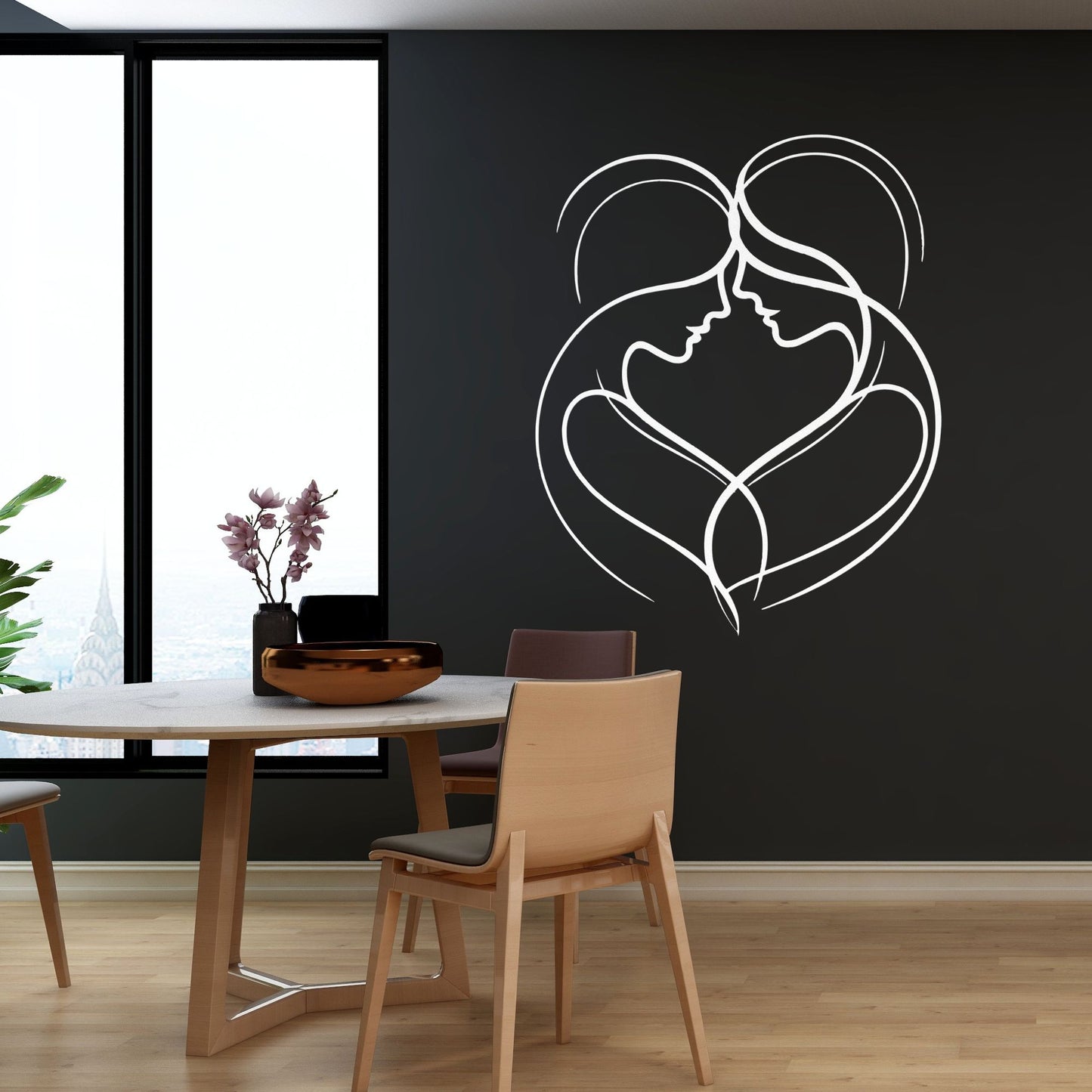 Two Lovers Metal Wall Art