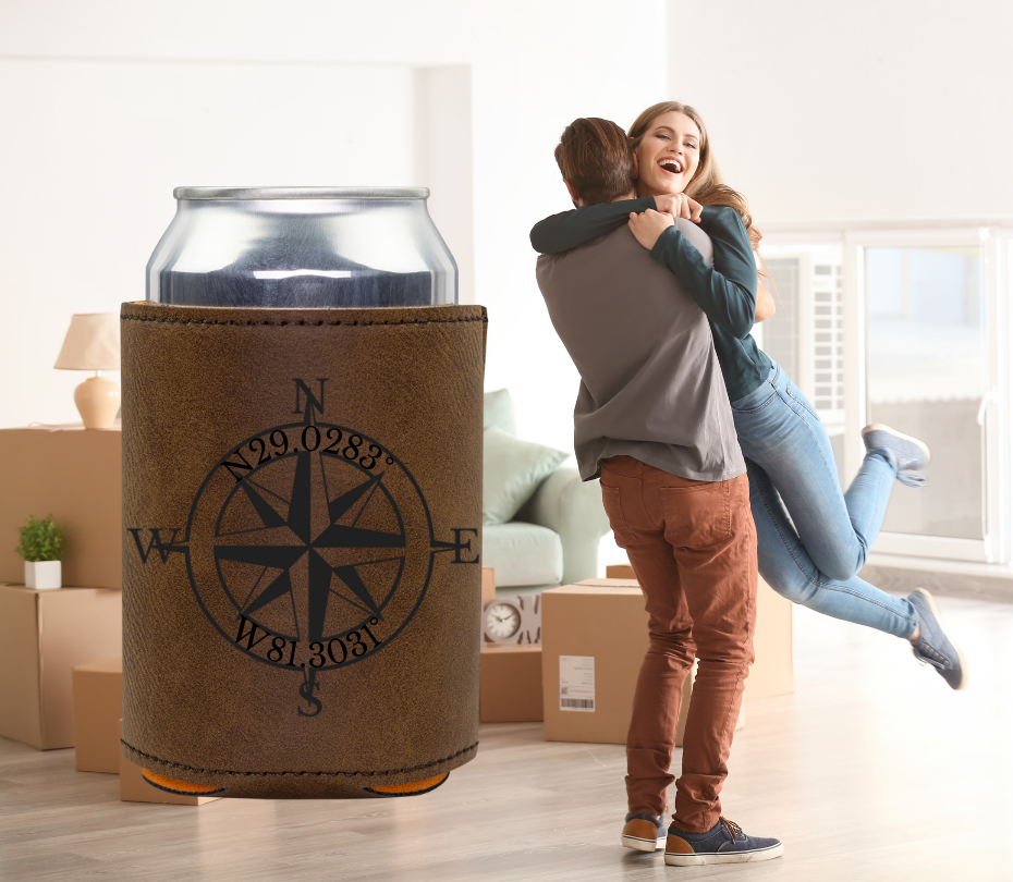 Personalized Compass Rose Can Cooler