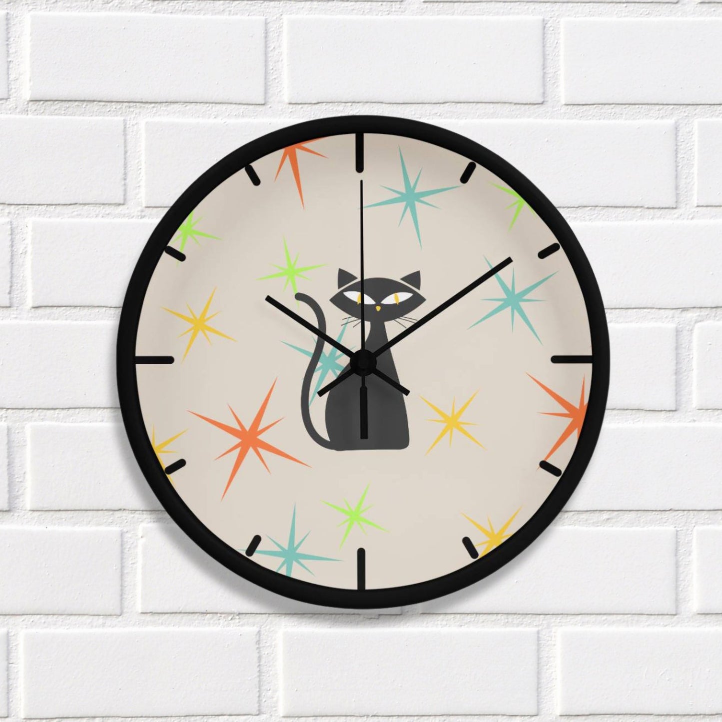 Mid Century Modern Kit Cat Wall Clock