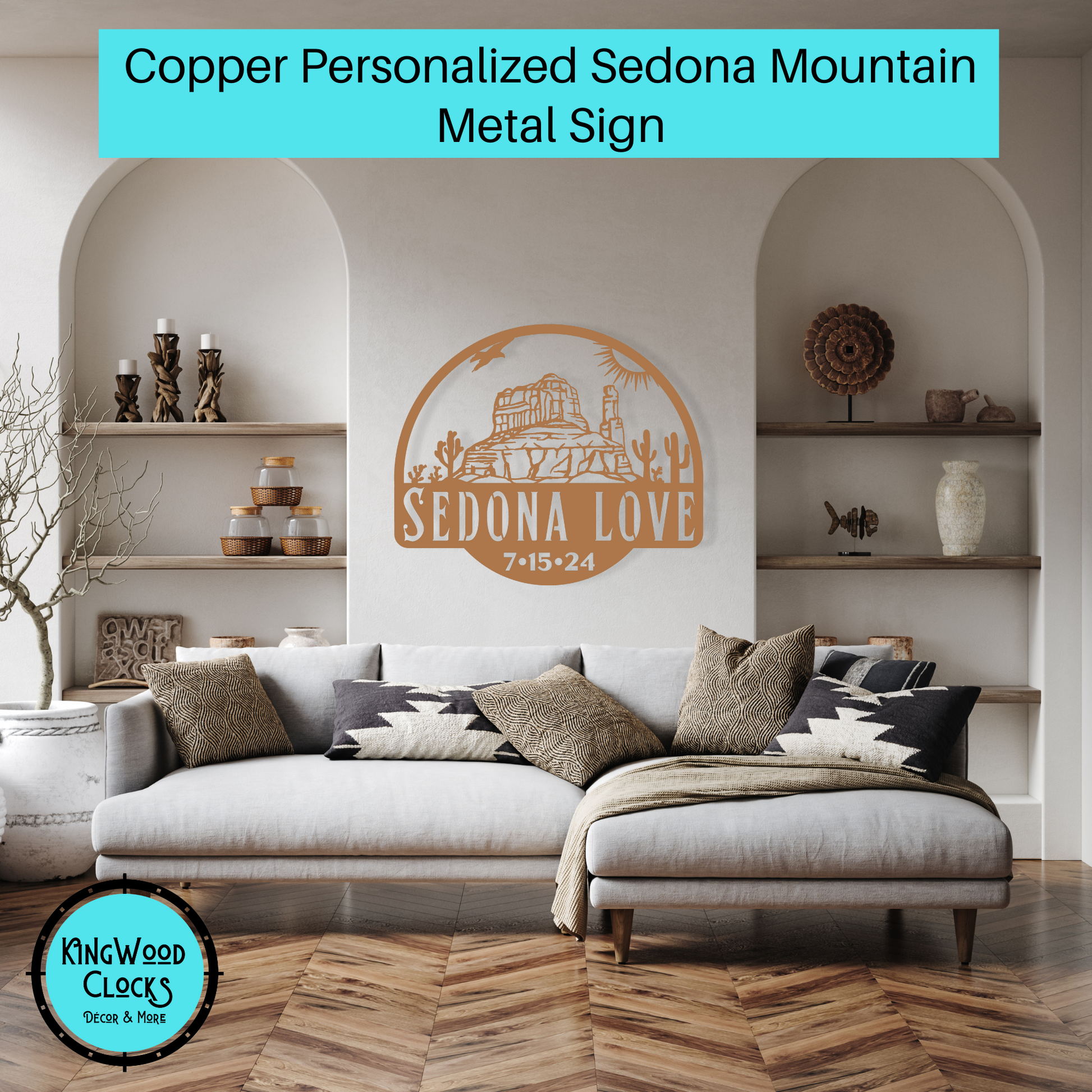 Personalized Sedona Mountain Metal Sign