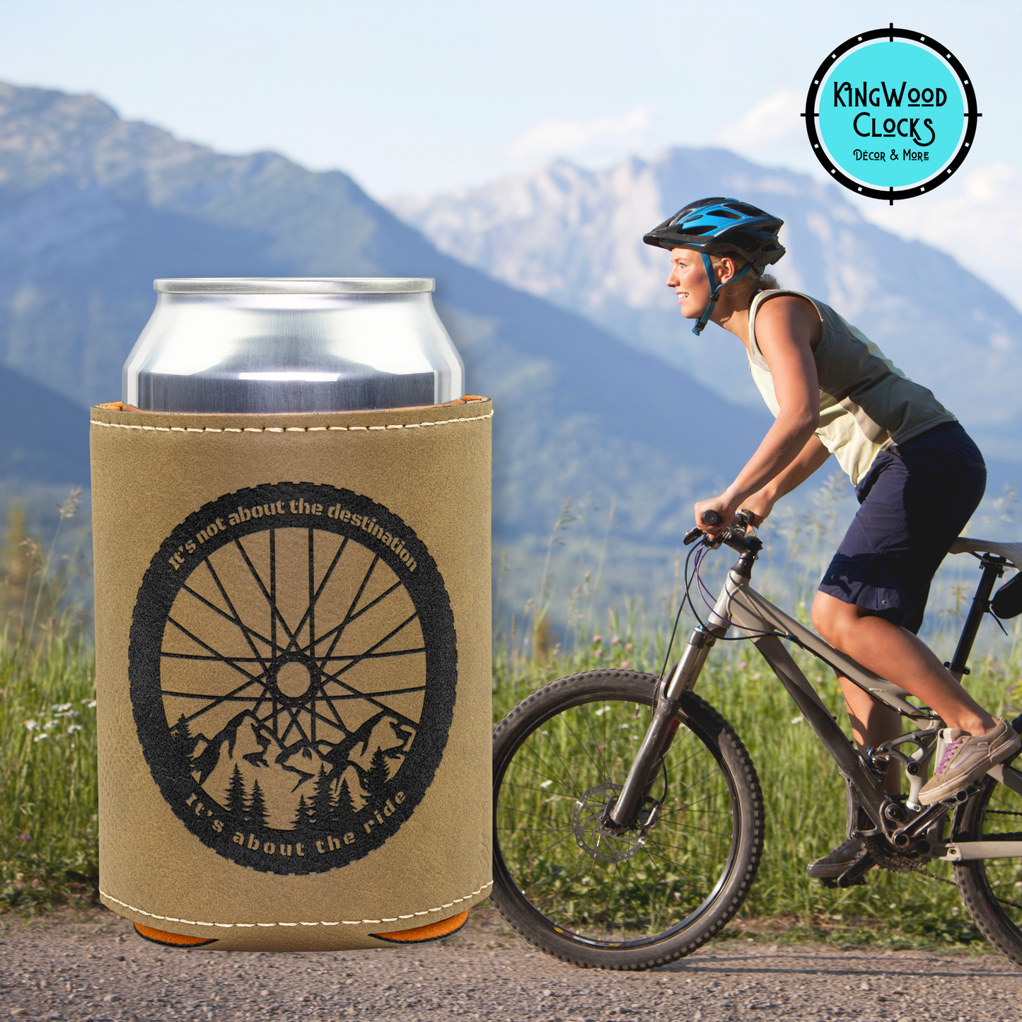 Personalized Mountain Bike Can Cooler