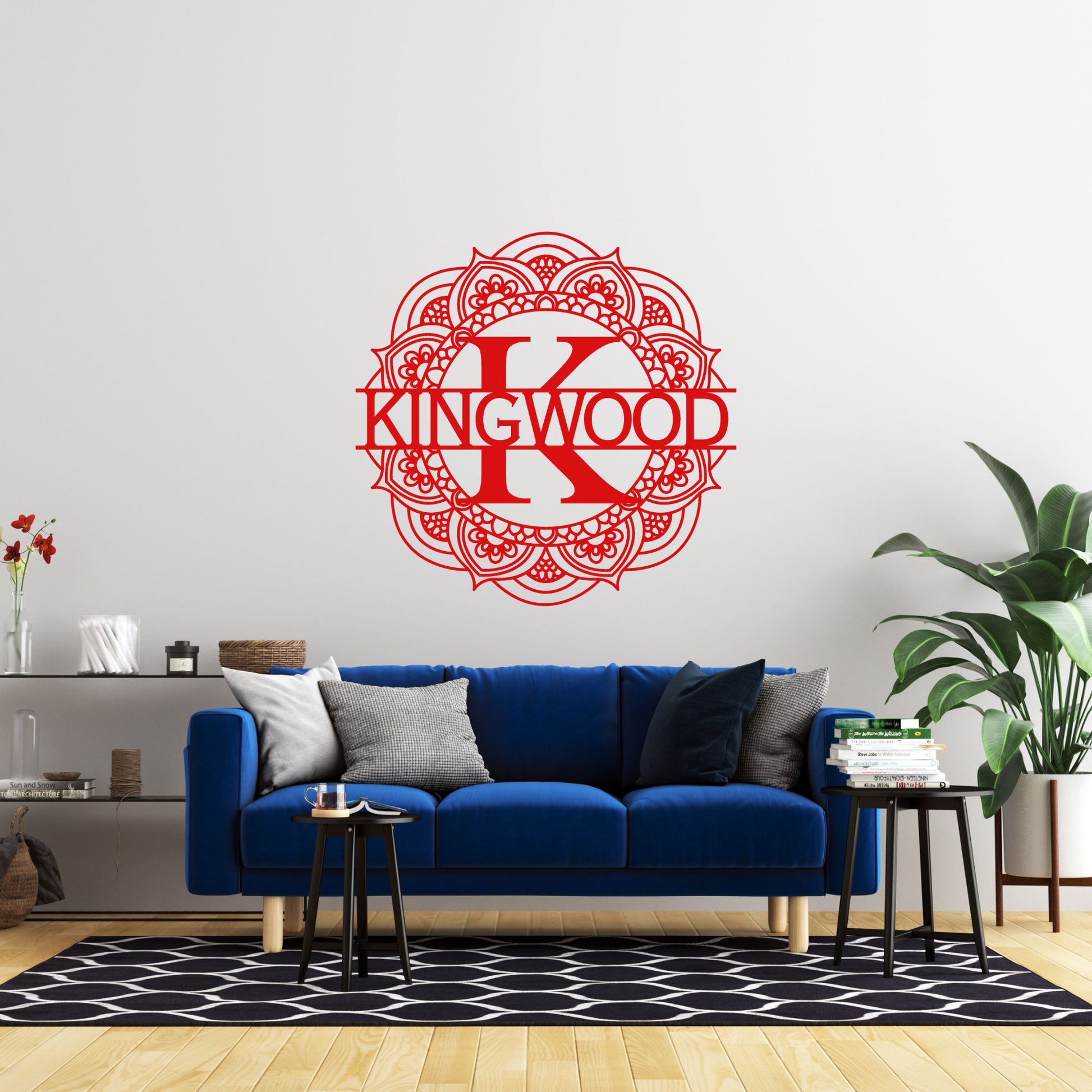 Personalized Mandala Monogram Metal Wall Art