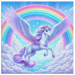 Load image into Gallery viewer, Alicorn Rainbow Canvas Wall Art
