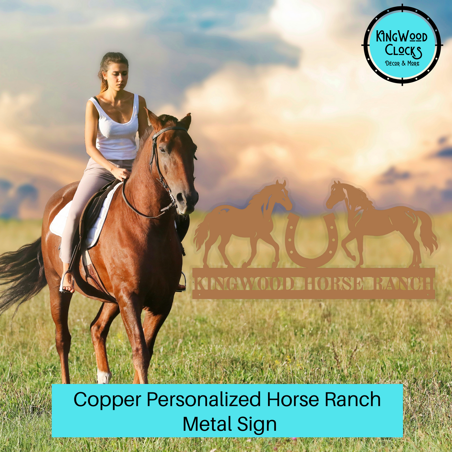 Personalized Horse Ranch Metal Sign