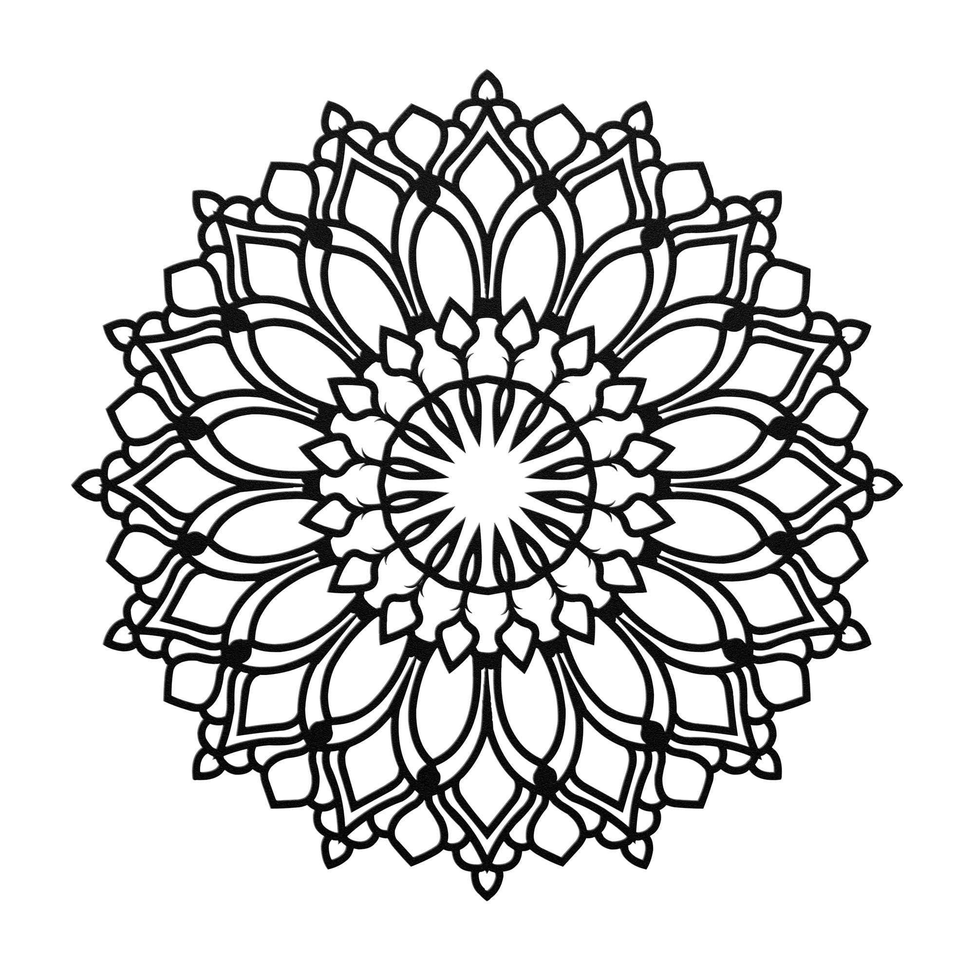 Lotus Flower Mandala Metal Wall Art