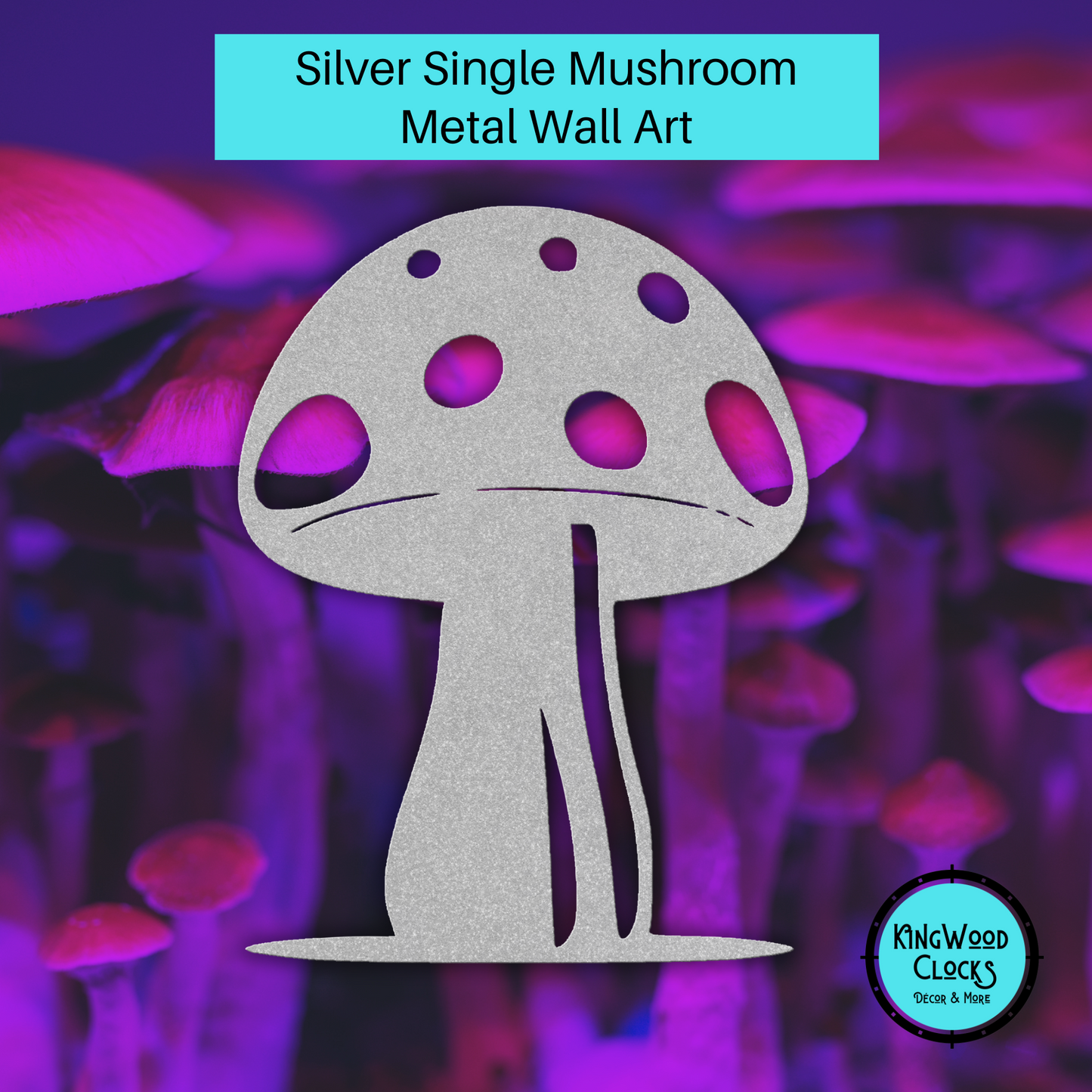 Single Mushroom Metal Wall Art, Toadstool Boho Wall Hanging, Earthy Living, Fungus Room Decor, Psychedelic Mushroom Garden, Mycelium Nerd