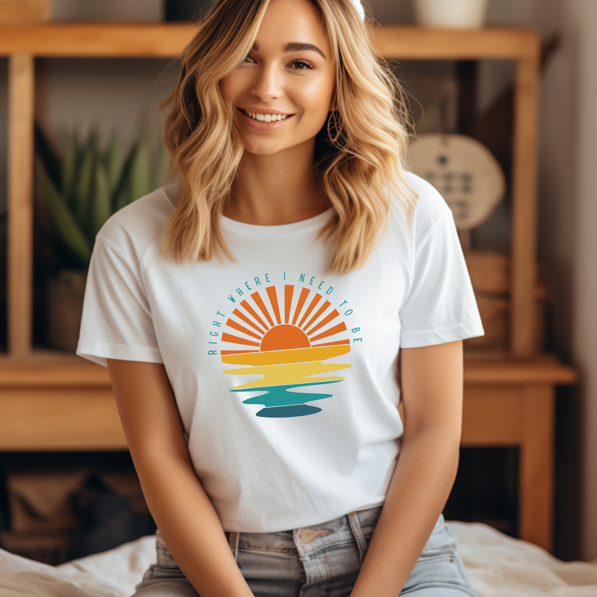 I Need To Be Sunset T-Shirt, Unisex, Beachy Summertime Vibes, Retro Sunset Rays, Matching Family Tees, Girls Vacation Outfits,  Gift For Her