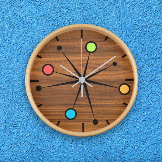 Mid Century Modern Colorful Ball Clock