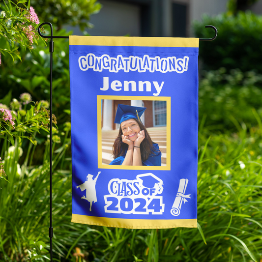 Custom Graduation Garden Flag