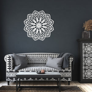 Modern Flower Mandala Metal Wall Art, Wall Art, Large Living Room Wall Art, Bohemian Wall Hanging, 3D Wall Decor, Housewarming Gifts
