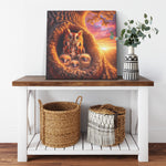 Load image into Gallery viewer, Red Morph Screech Owls Evening Nesting Canvas Wrap Artwork
