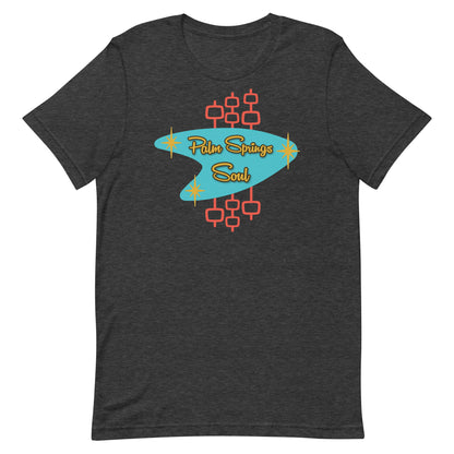 Retro Atomic Boomerang T‑Shirt, Unisex dark grey heather