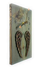 Load image into Gallery viewer, SOLD - KingWood Wood &amp; Metal Wall Clock &quot;The Key To Angels&quot;
