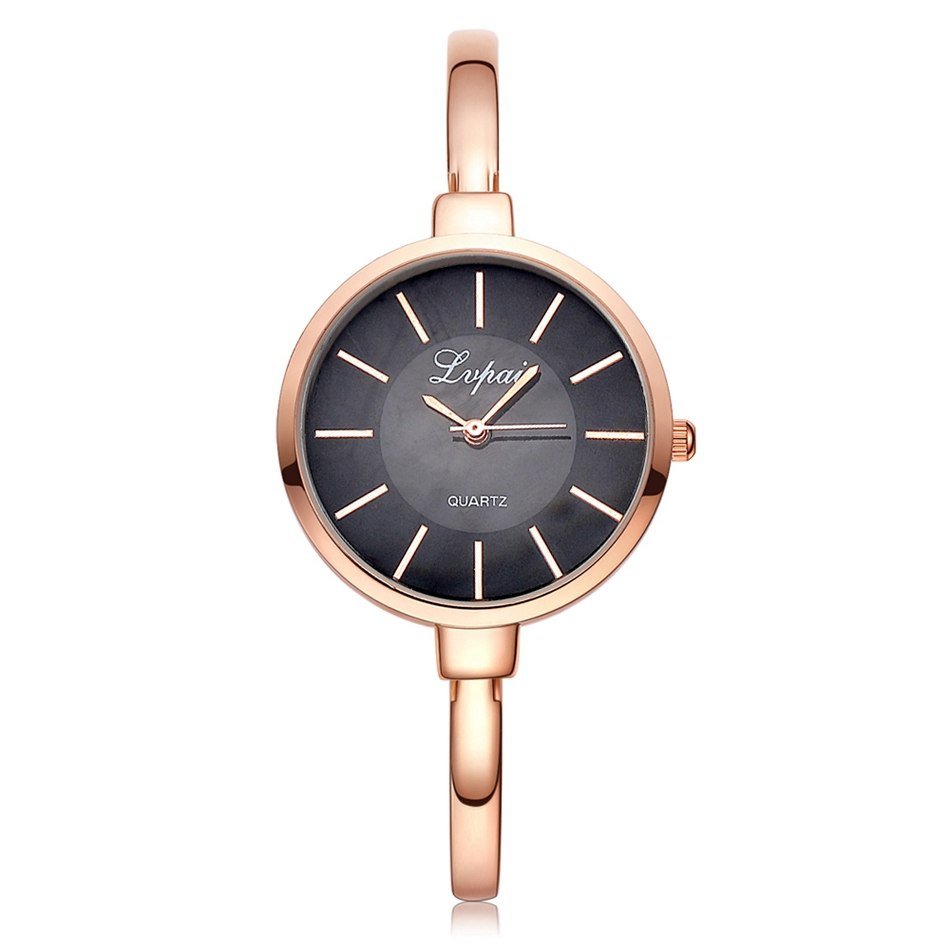 Lvpai Rose Gold Women Bracelet Watches Fashion Luxury Quartz-Watches Brand Ladies Casual Dress Sport Watch Clock