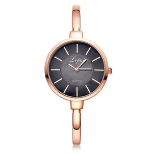 Lvpai Rose Gold Women Bracelet Watches Fashion Luxury Quartz-Watches Brand Ladies Casual Dress Sport Watch Clock