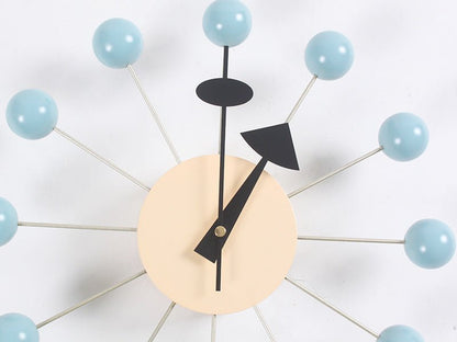Modern Ball Wall Clock, Multicolor Starburst