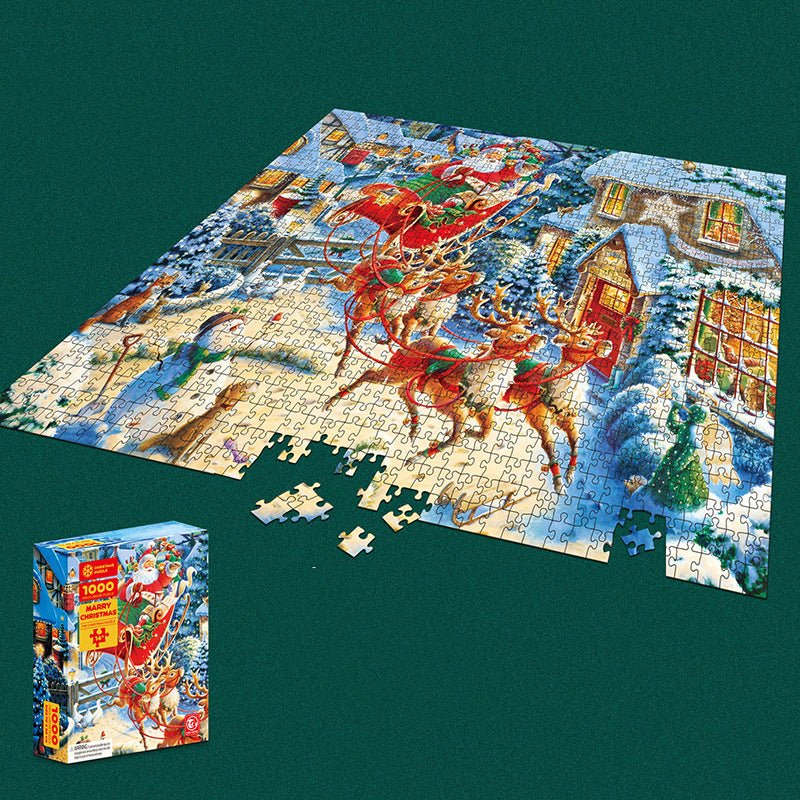 1000 Piece Santa Jigsaw Puzzles away we go