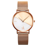 Load image into Gallery viewer, Two-tone belt rose gold female watch
