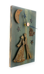 Load image into Gallery viewer, KingWood Wood &amp; Metal Wall Clock &quot;Moonlight Dance&quot;
