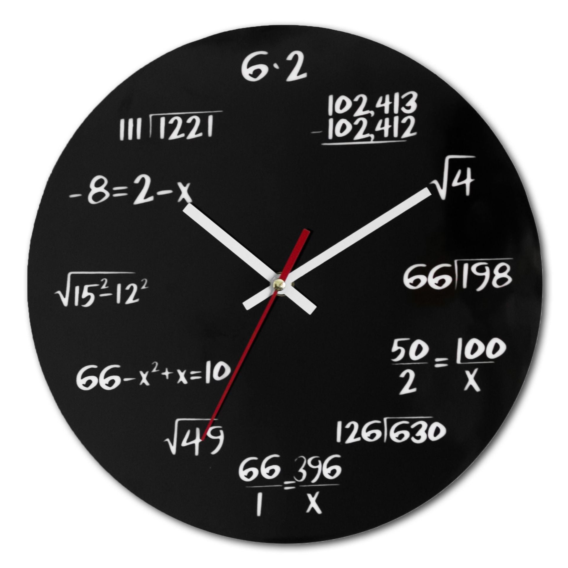 Individual math wooden clock