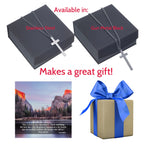 Load image into Gallery viewer, Sacred Cross Necklace, Bible Verse Psalm 23, Yosemite Sunset makes an awesome faith gift idea for your bible study group family
