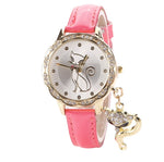 Load image into Gallery viewer, Elaborate Fancy Cat Quartz Watch rose red
