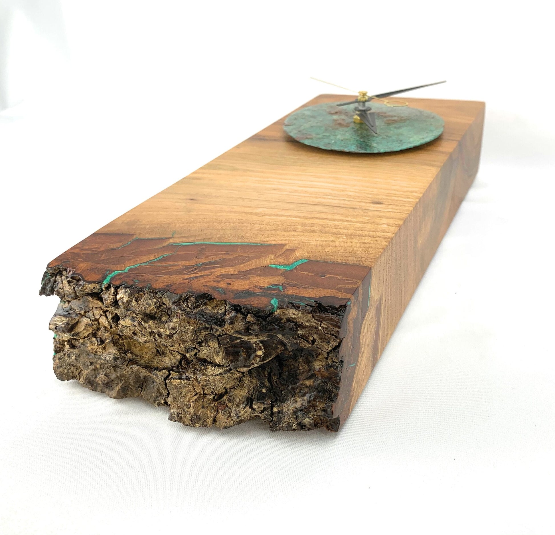 KingWood Live Edge Texas Pecan Slab Wall Clock "Earthly Wonder"