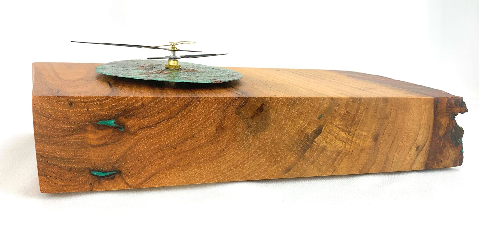 KingWood Live Edge Texas Pecan Slab Wall Clock "Earthly Wonder"