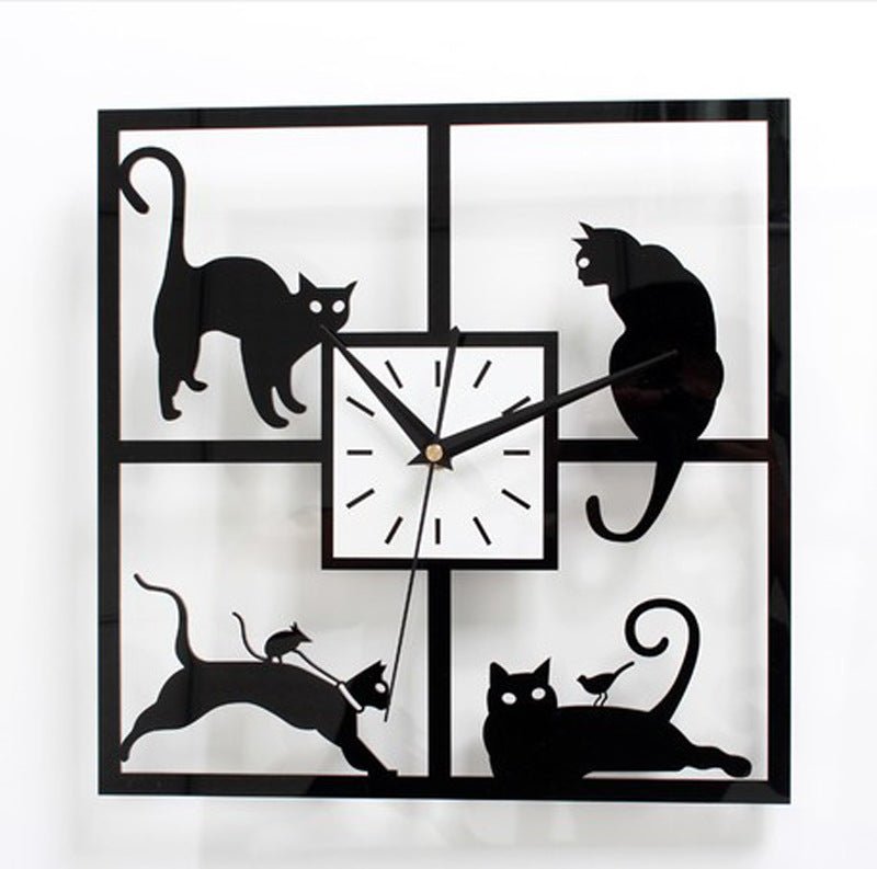 Acrylic Cattail Clock Silent Wall Clock