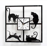 Load image into Gallery viewer, Acrylic Cattail Clock Silent Wall Clock
