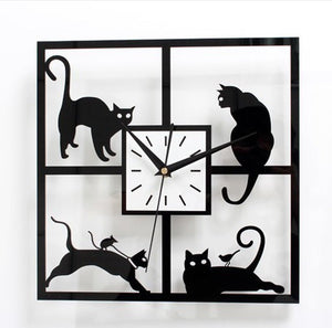 Acrylic Cattail Clock Silent Wall Clock