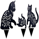 Load image into Gallery viewer, Cats In The Garden Metal Art W/ Spikes 

