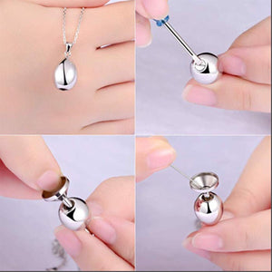 Drop-shaped Diamond Urn Pendant Necklace