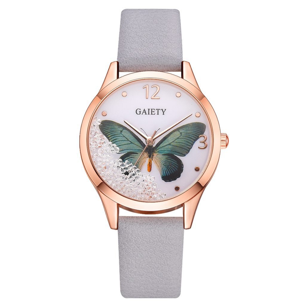 Gaiety Butterfly & Rhinestones Watch