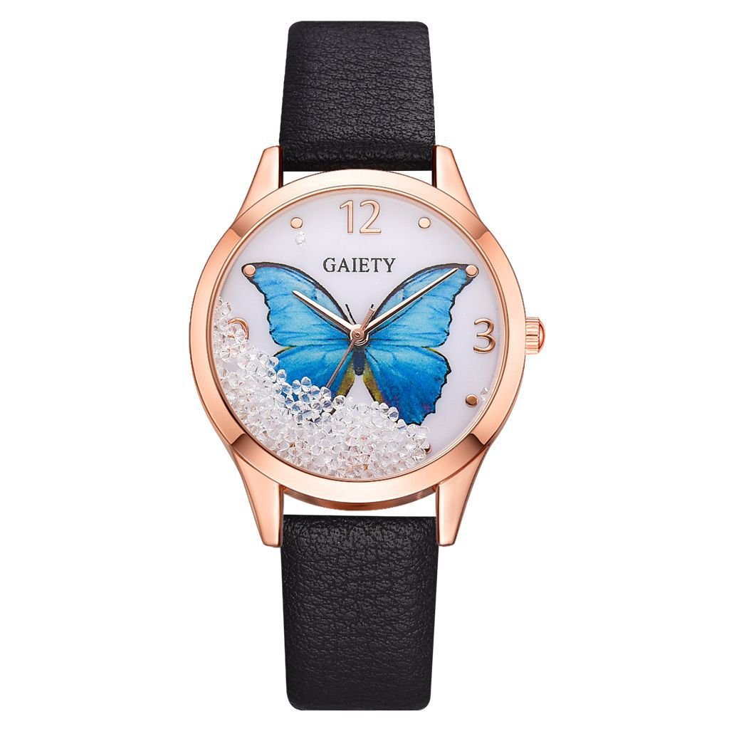 Gaiety Butterfly & Rhinestones Watch