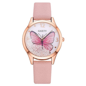 Gaiety Butterfly & Rhinestones Watch