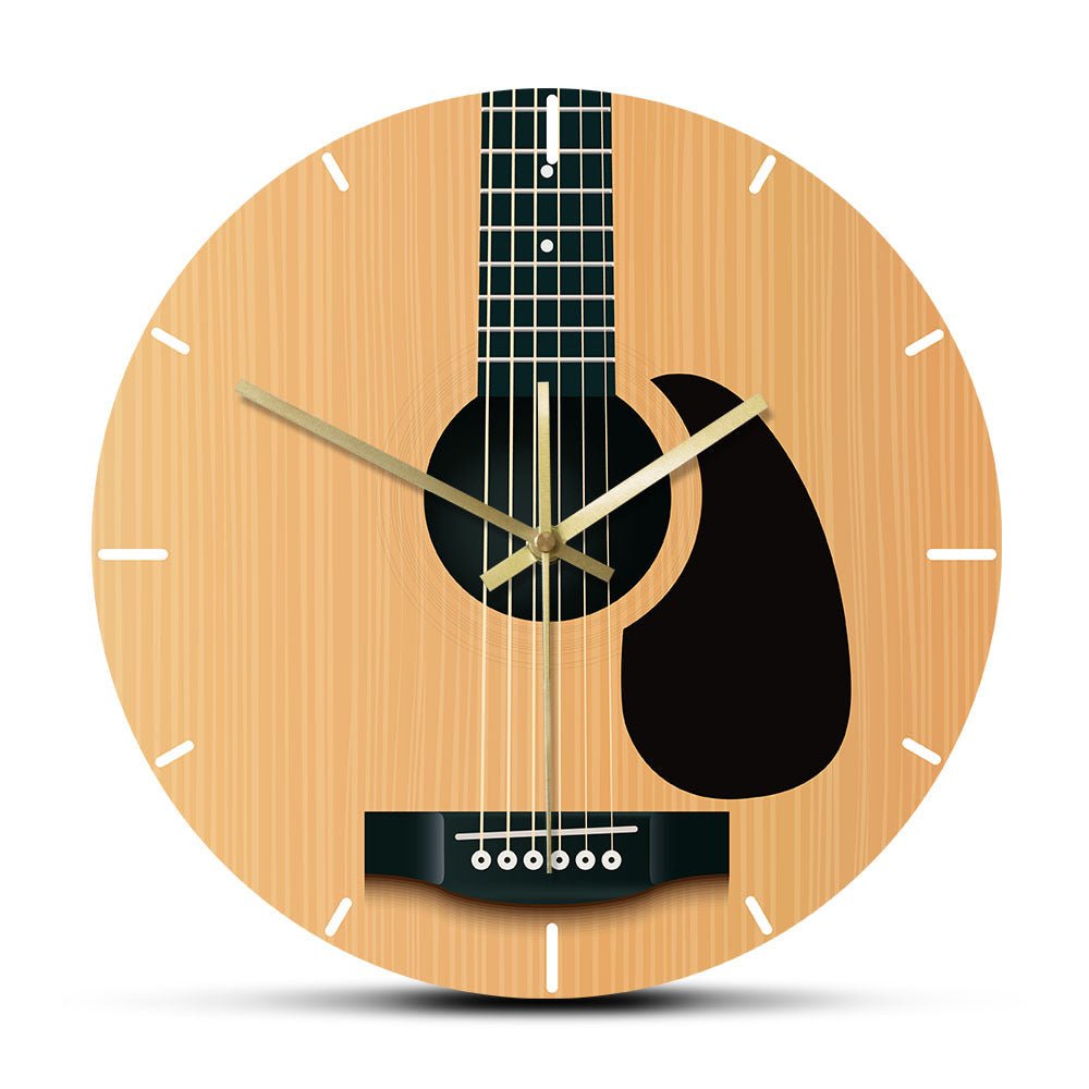 Home Creative Acoustic Guitar Decoration Wall Clock