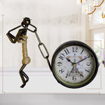 Load image into Gallery viewer, Creative Fashion Personality Clock Literary Retro Decorative Clock
