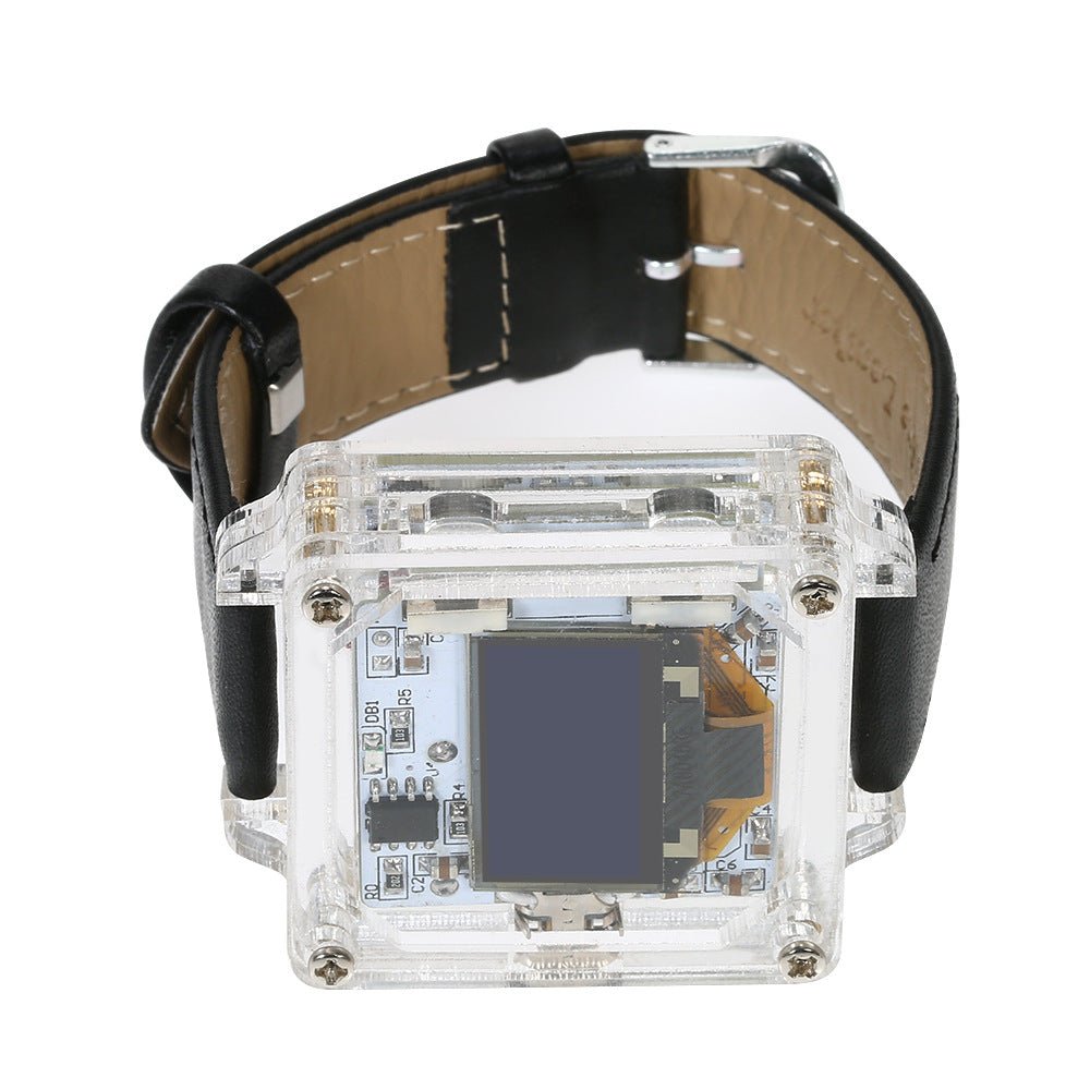 Single-Chip Digital LED Watch Electronic Clock Kit Transparent Watch DIY LED Digital Tube Wristwatch DIY Kit