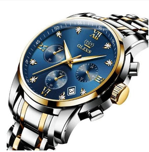 Products Luxury Brand Men Watches Chronograph Stainless Steel Waterproof