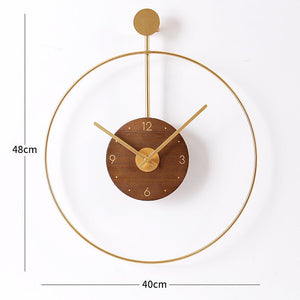 Wood & Wire Wall Clock gold size chart