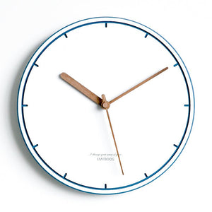 Emitdoog Nordic Modern Simple Wall Clock Living Room Clock Wall Clock Teaching Clock Bedroom Silent Wall Clock