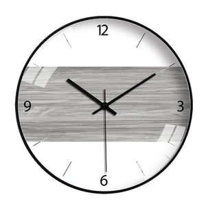 Creative Modern Minimalist Wood Grain Color Clock