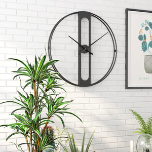 Wall Clock Living Room Metal Iron Clock Fashion Decorative Wall Sticker Clock
