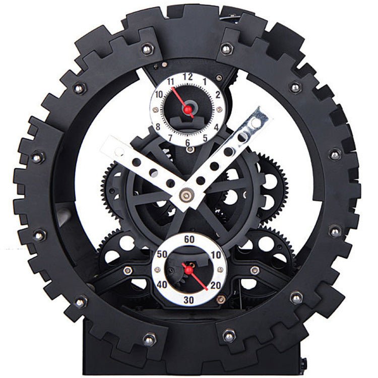 Guoshuang Gear Metal Skeleton Ringing Gear Clock