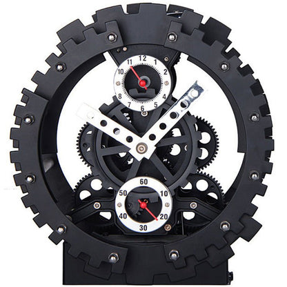 Metal Skeleton Gear Clock